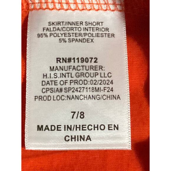 Girls Disney Minnie Mouse Orange Skirt with Character Waistband Detail, Size 7/8 - Picture 6 of 6